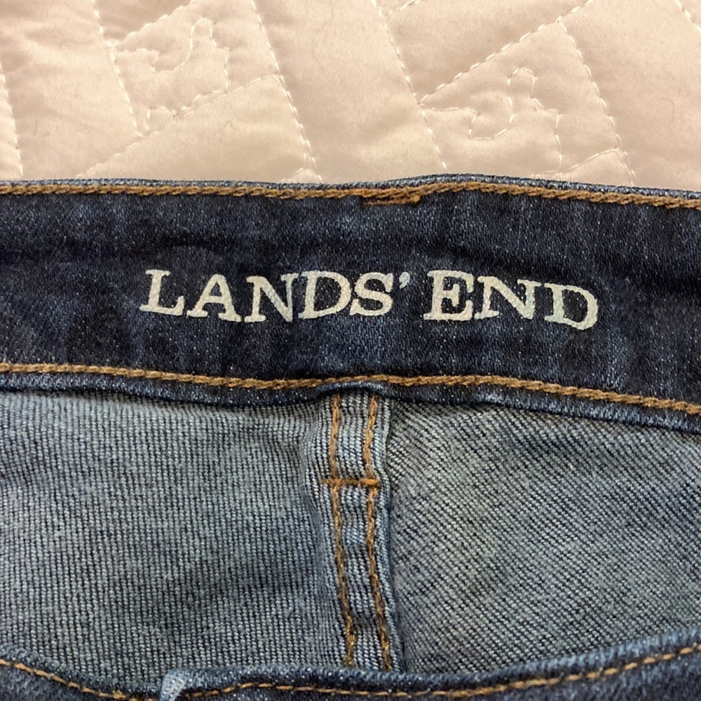 Dark blue Lands End crop jeans - Picture 2 of 7